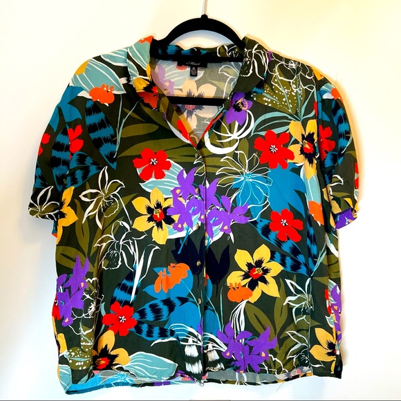 Mavi Floral Cropped Blouse - Picture 1 of 3